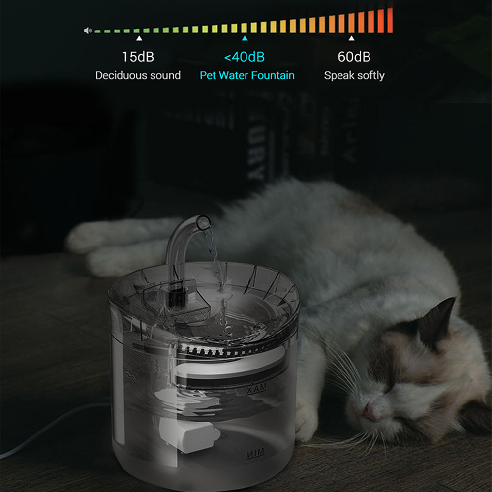 Ultra Silent 2L Cat Dog Water Fountain, Filter, Sensor Kit