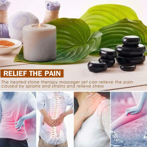 16 Pcs Portable Hot Basalt Massage Stones Kit SPA Massager