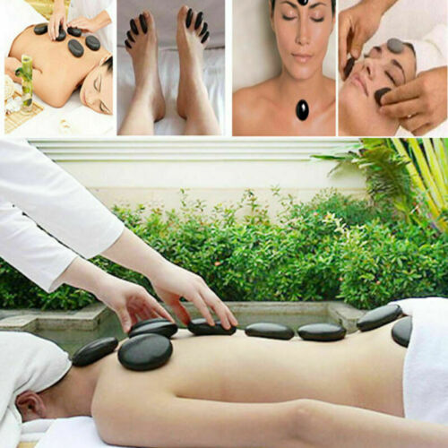 16 Pcs Portable Hot Basalt Massage Stones Kit SPA Massager