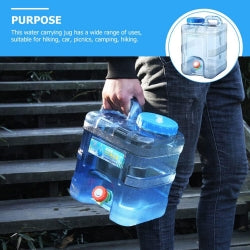 20L High-Temp Resistant Camping Water Container with Tap