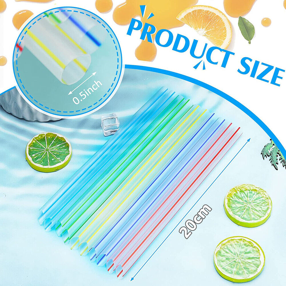 Bendable BPA-Free Colorful Plastic Drinking Straws - 500pcs