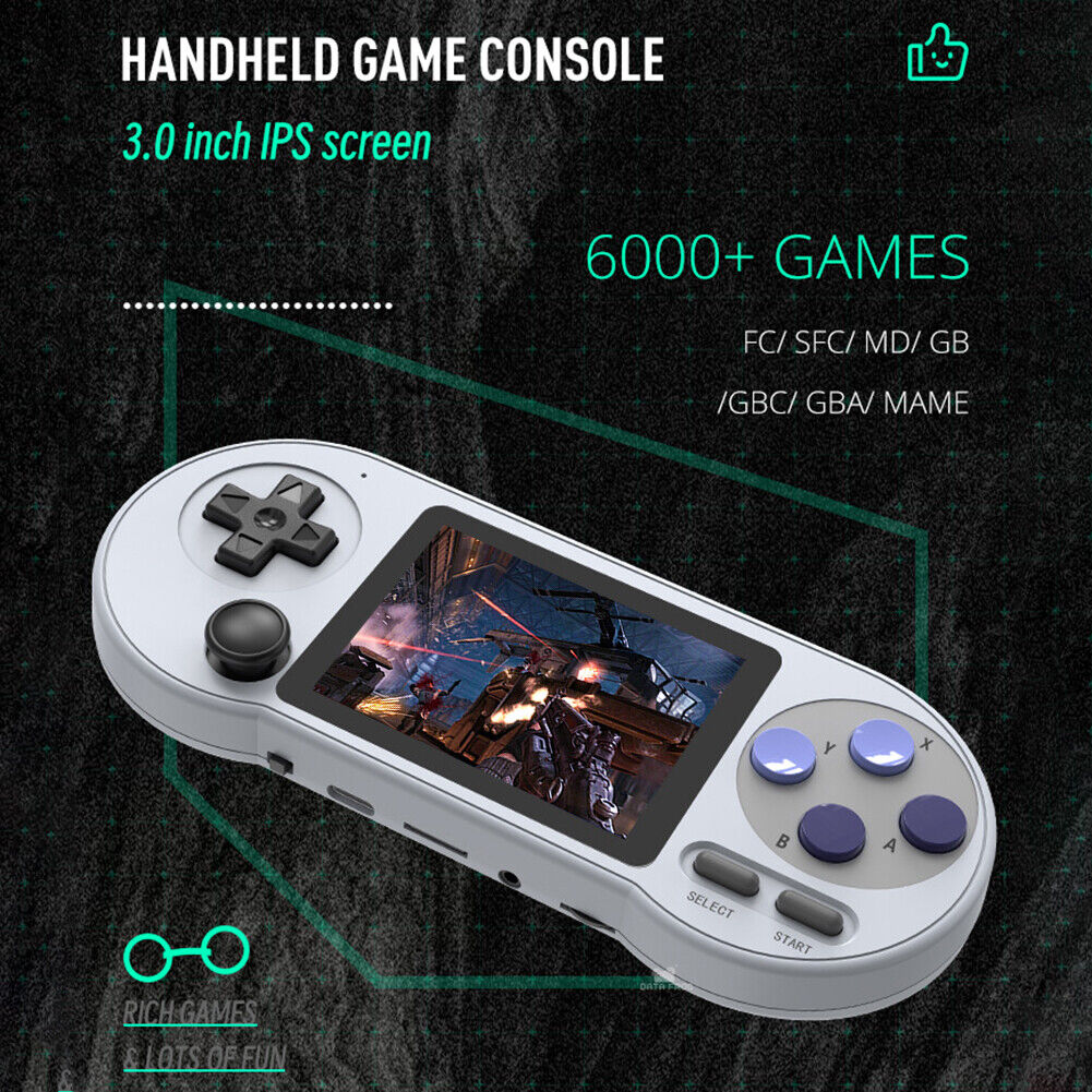 3" IPS Handheld Game Console 6000 Classic Games, 1500mAh