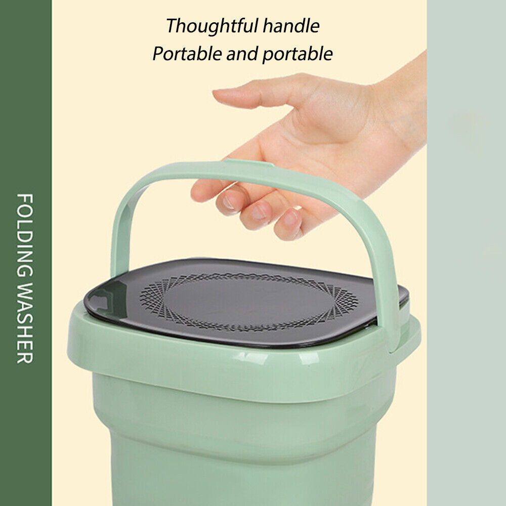 Compact Folding Mini Washing Machine, 4.5L, Portable, Green