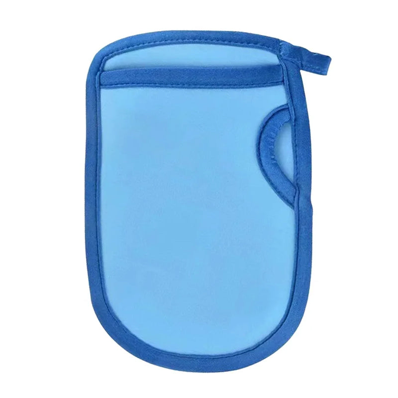 Double-Sided Soft Exfoliating Bath Mitt, PVA Sponge, Blue, 1PC