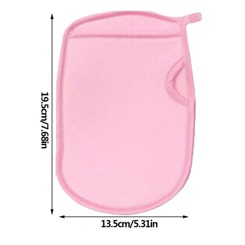 Pink Double-Sided Exfoliating Bath Mitt, Super Soft, PVA Sponge