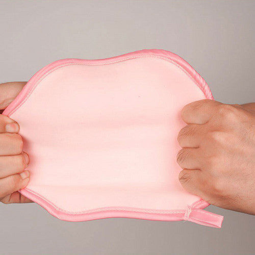 Pink Double-Sided Exfoliating Bath Mitt, Super Soft, PVA Sponge