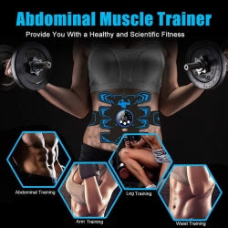 6-Mode EMS Ab Muscle Stimulator with Rechargeable Battery