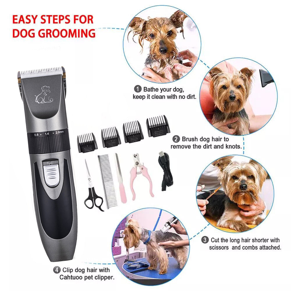 Safe Quiet Cordless Pet Grooming Clippers Kit - Omorc