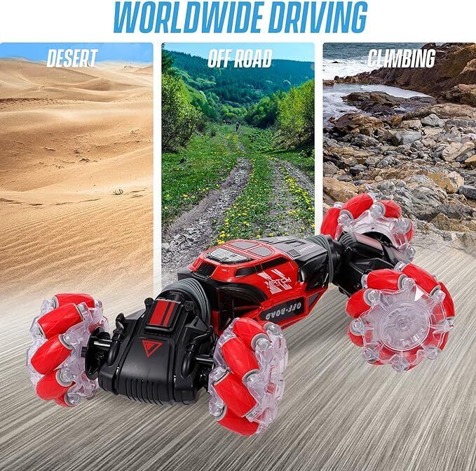 Gesture Sensing Double-Side RC Stunt Car w/ Light & Music