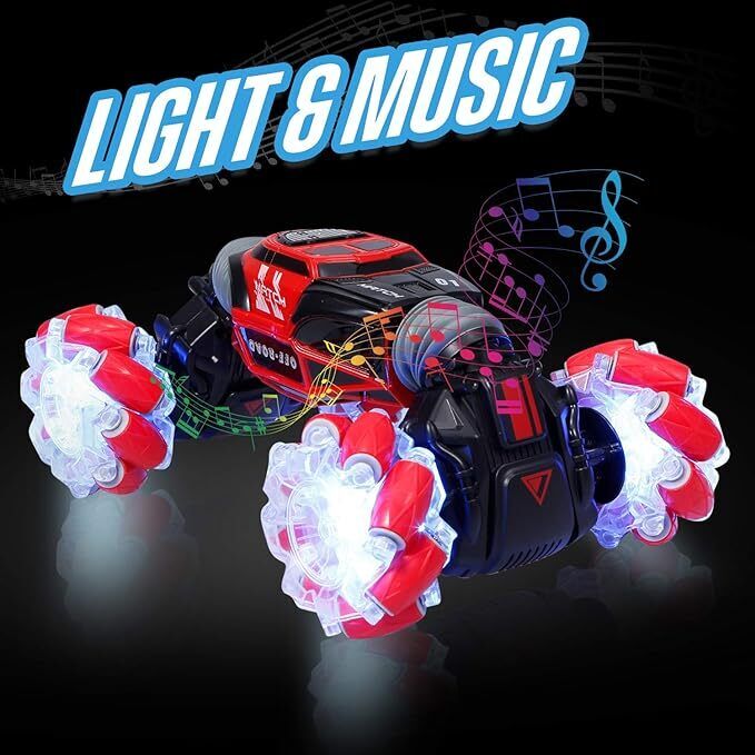 Gesture Sensing Double-Side RC Stunt Car w/ Light & Music