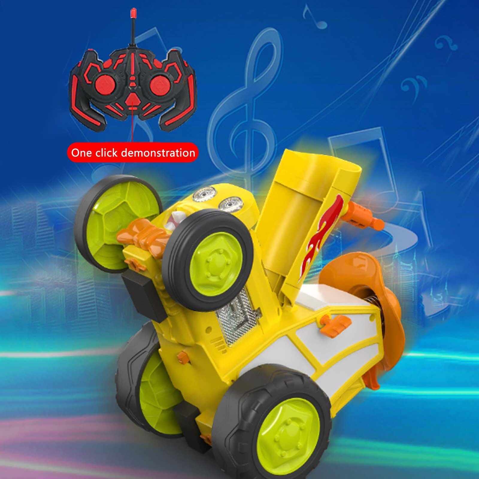 Vibrant Lights Music Jumping Stunt Car, Remote Control