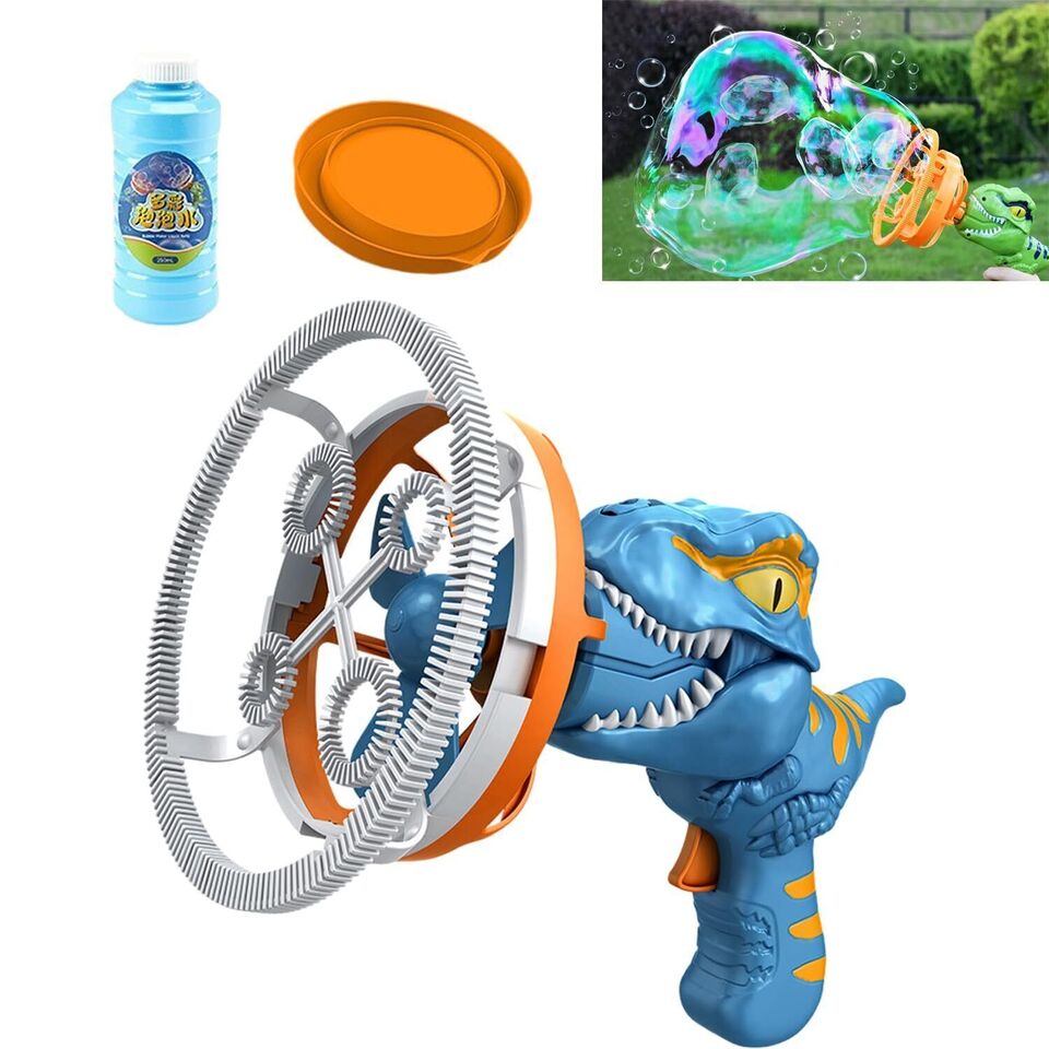 Electric Dino Bubble Machine, Big & Mini Bubbles