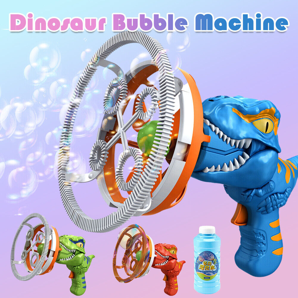 Electric Dino Bubble Machine, Big & Mini Bubbles