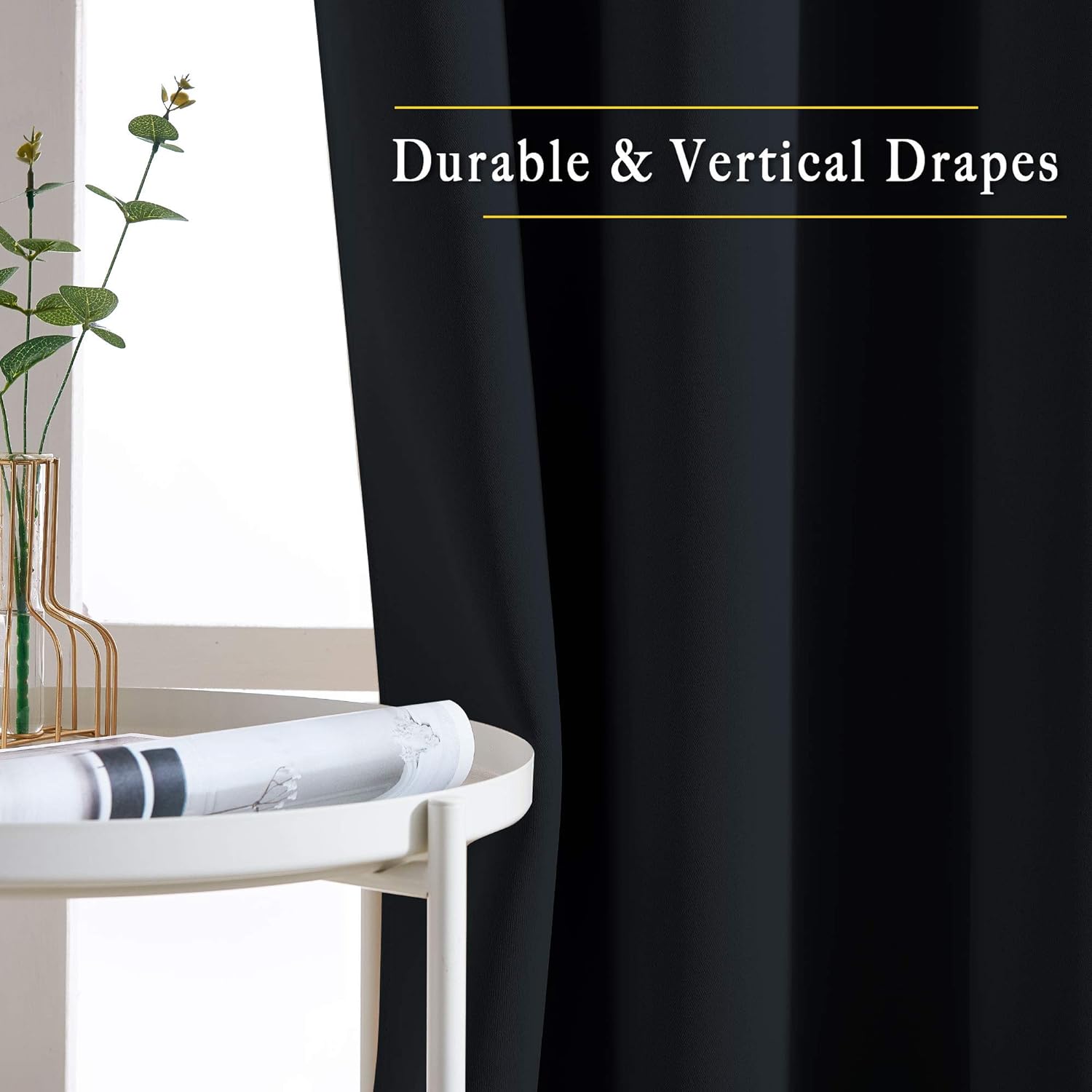 2X Blockout Curtains 100% Blackout Window Curtain Draperies Pair Eyelet 3 Layers 132CM W x 114CM D