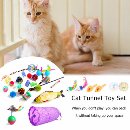 33pcs Interactive Cat Toys Durable Chew Clean Set | AU