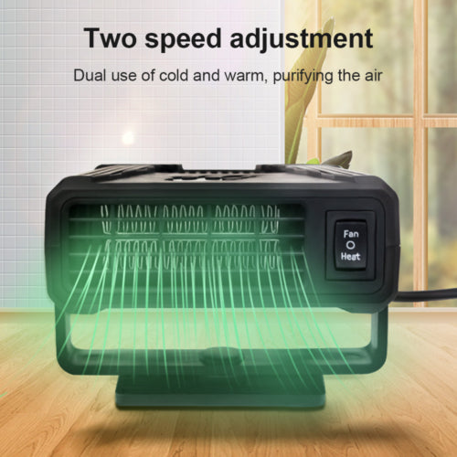 300W 12V Portable Car Heater & Defroster Dual-Speed