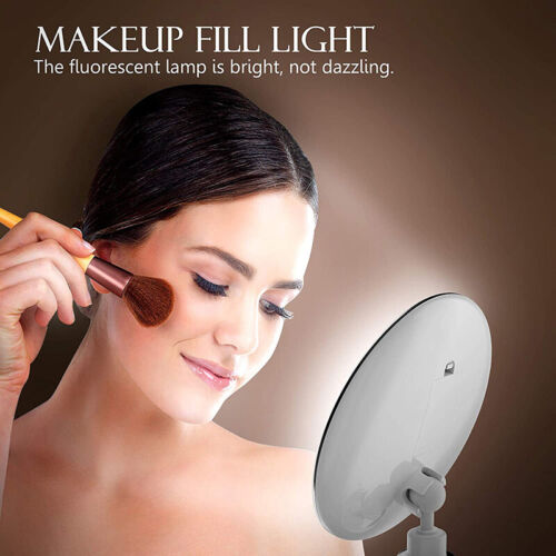 10x Magnifying LED Makeup Mirror with 360° Suction Cup