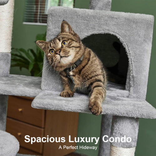 Multi-Level Cat Tree, Condo with Sisal Posts, Hammock, and Perch