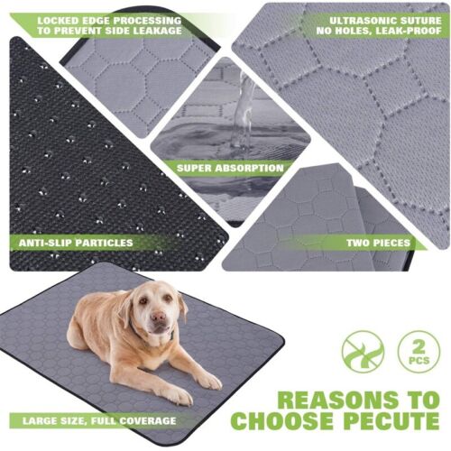 Washable Absorbent Dog Pee Pad, Leakproof Training Mat, 100X70cm