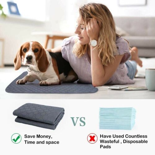 Washable Absorbent Dog Pee Pad, Leakproof Training Mat, 100X70cm