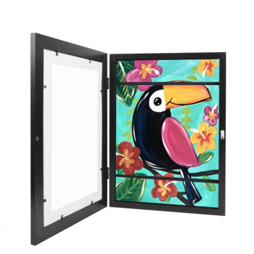 High Capacity Kids Art Frames for 150 Projects, Black