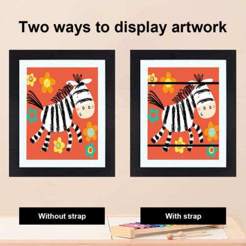 High Capacity Kids Art Frames for 150 Projects, Black