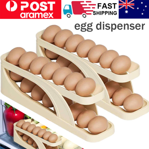 Automatic Roll-Down 2-Tier Egg Dispenser, Plastic