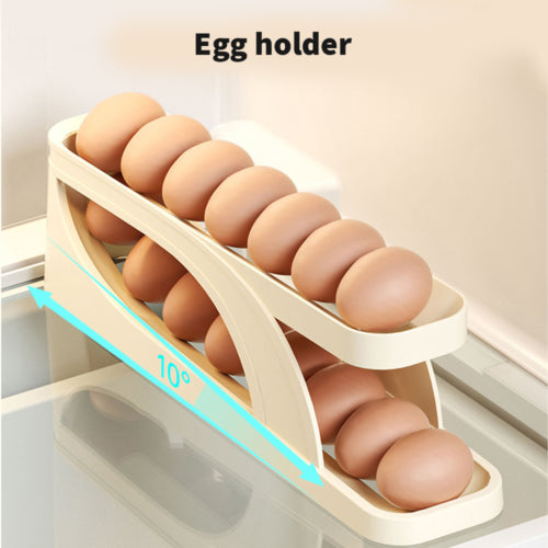 Automatic Roll-Down 2-Tier Egg Dispenser, Plastic