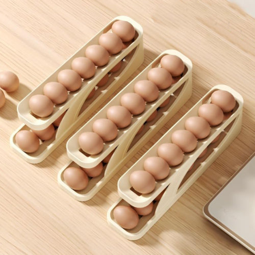 Automatic Roll-Down 2-Tier Egg Dispenser, Plastic