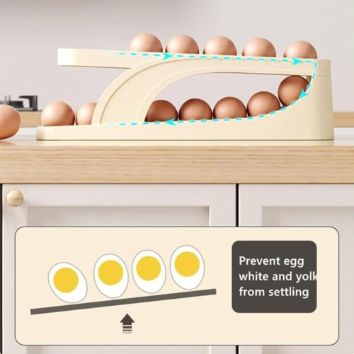 Automatic Roll-Down 2-Tier Egg Dispenser, Plastic