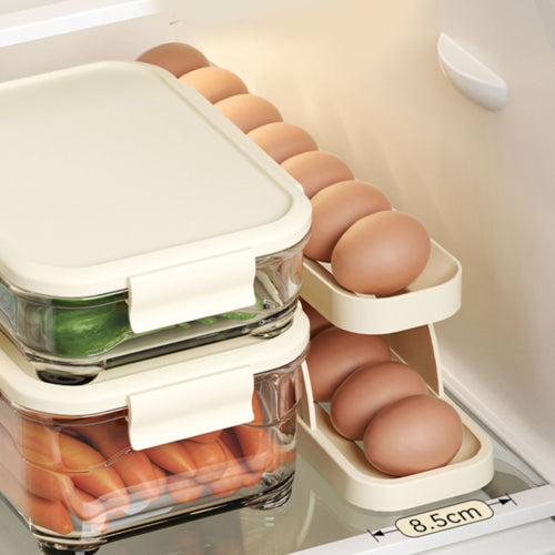 Automatic Roll-Down 2-Tier Egg Dispenser, Plastic