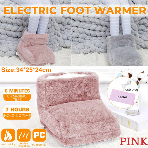 Soft Heated Foot Warmer Boots USB, Detachable & Washable