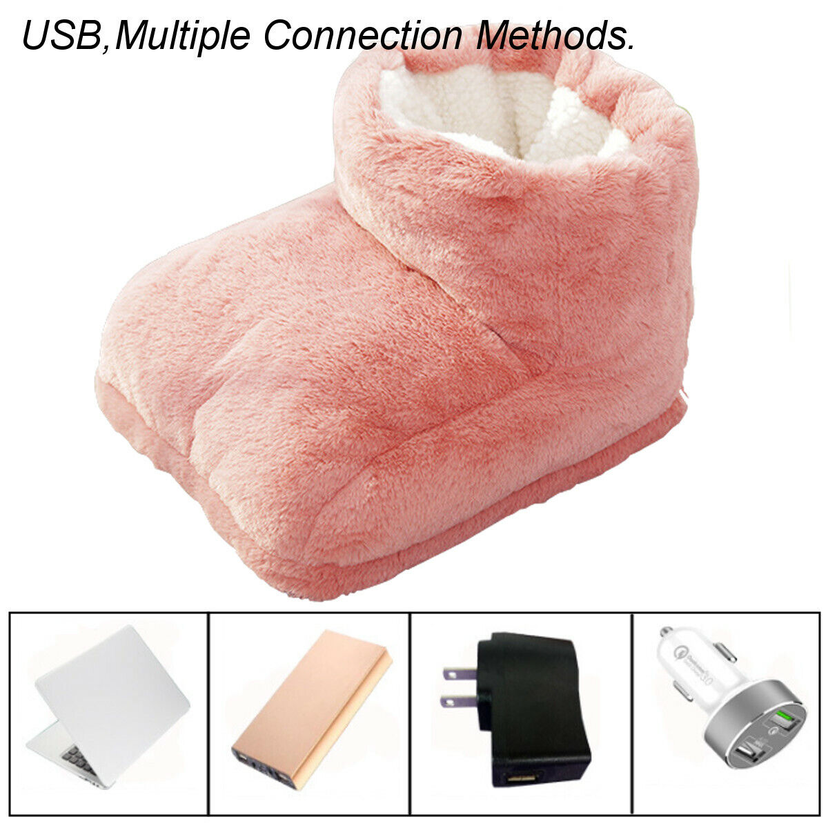 Soft Heated Foot Warmer Boots USB, Detachable & Washable