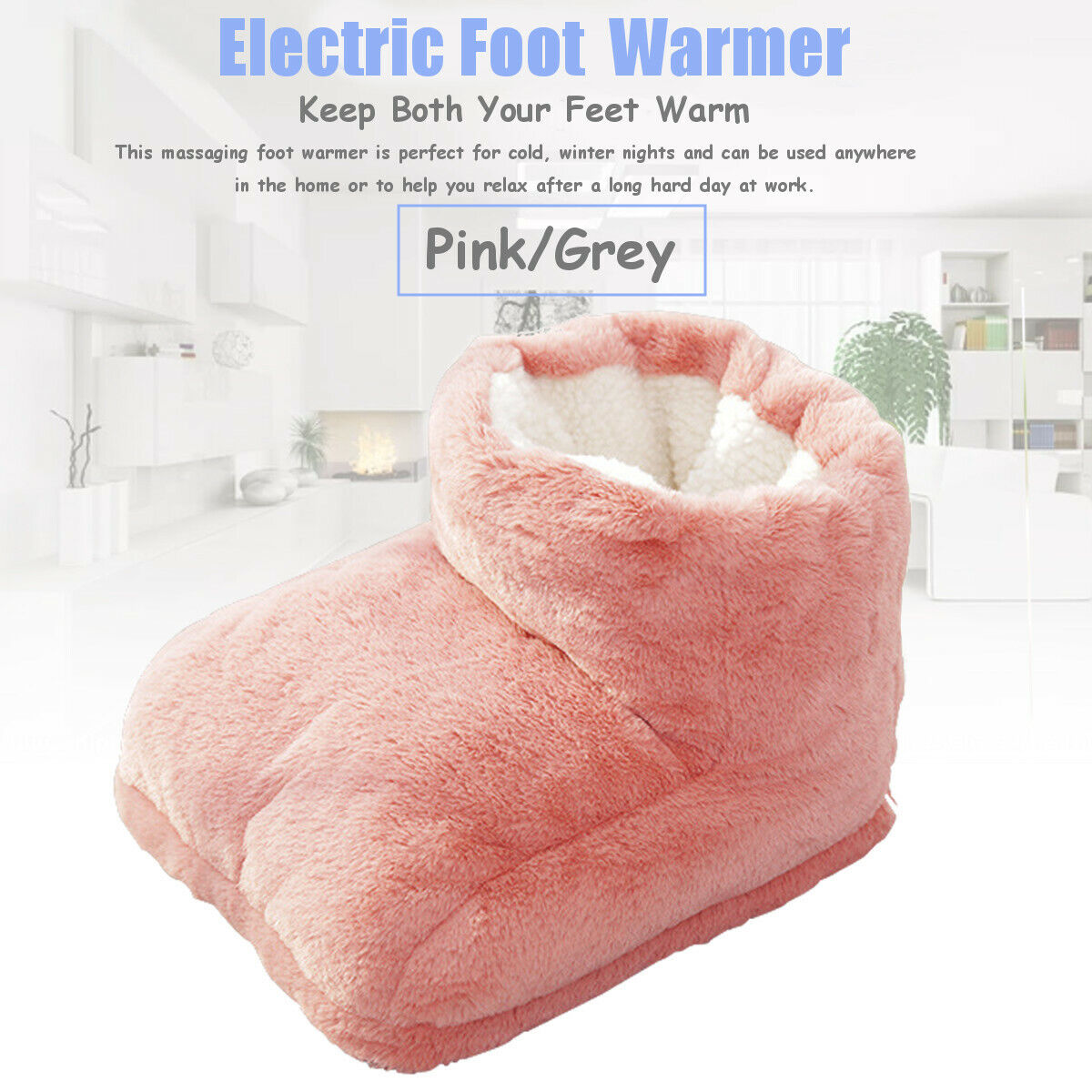 Soft Heated Foot Warmer Boots USB, Detachable & Washable