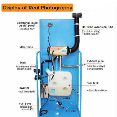 12V Diesel Heater 5KW LCD Thermostat, Remote Control, 10L Tank