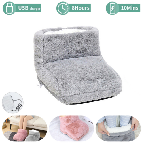 USB Plush Electric Heated Foot Warmer with Detachable Design