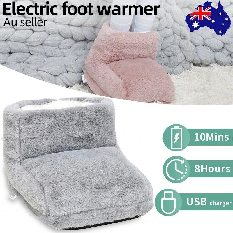 USB Plush Electric Heated Foot Warmer with Detachable Design