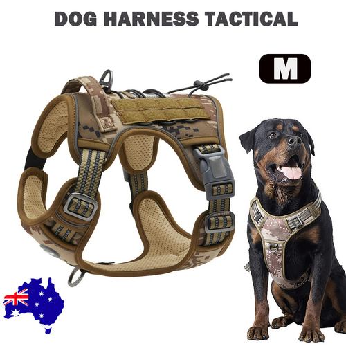 Adjustable Tactical No Pull Dog Harness, 1000D Nylon, M