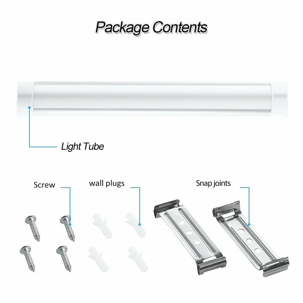 10x 120CM LED Tube Light Batten Linear Slim Light WorkShop Garage Lamp 40W 6500K
