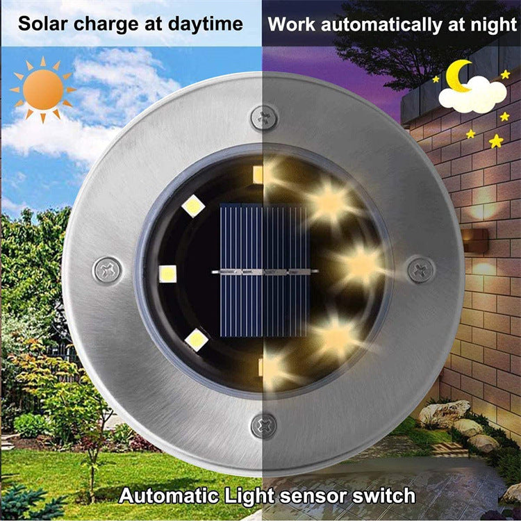 Color Changing Waterproof LED Solar Garden Lights, 8 Pcs