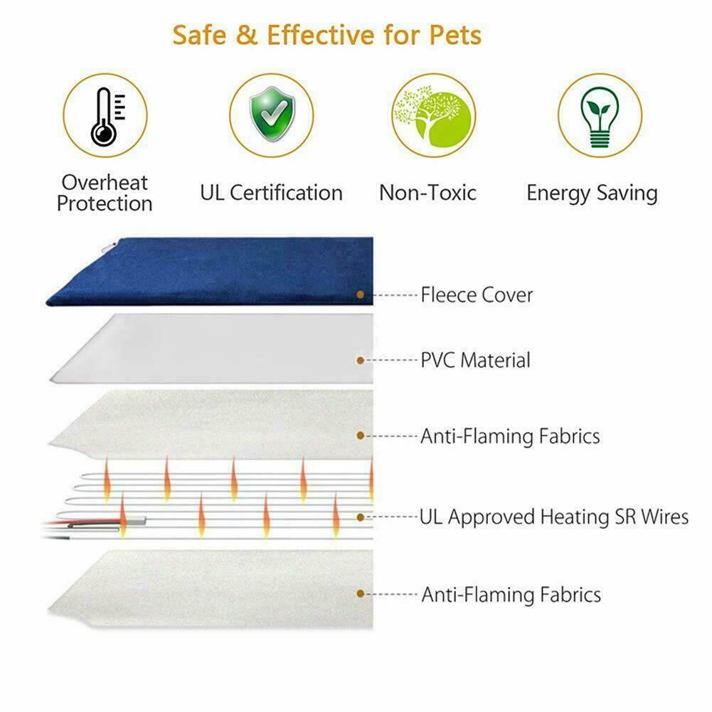 Waterproof Chew Resistant Electric Pet Heat Pad with Controller