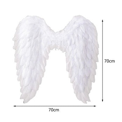 Angel Wings Fairy Wings with Elastic Straps Adults White