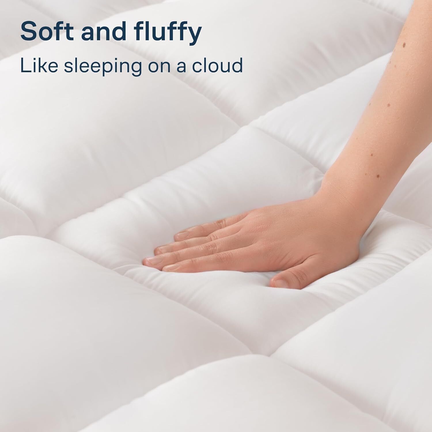 Luxury Mattress Topper Pillowtop Bedding Mat Pad Fitted Cover Underlay KING