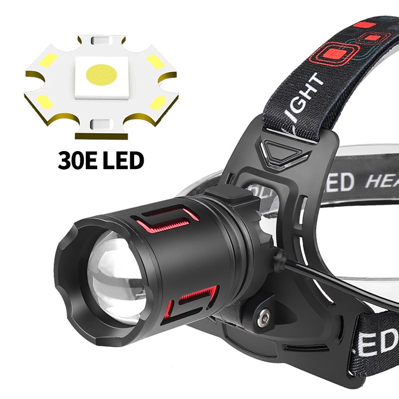 LED Camping Headlamp Rechargeable Headlight Head Torch Fishing Light