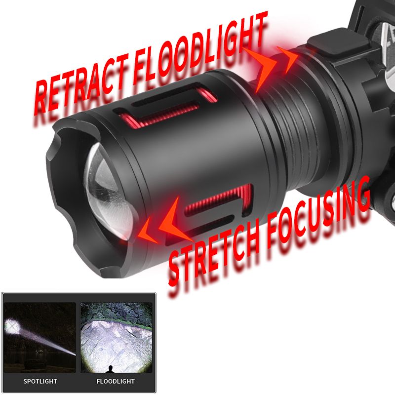 LED Camping Headlamp Rechargeable Headlight Head Torch Fishing Light