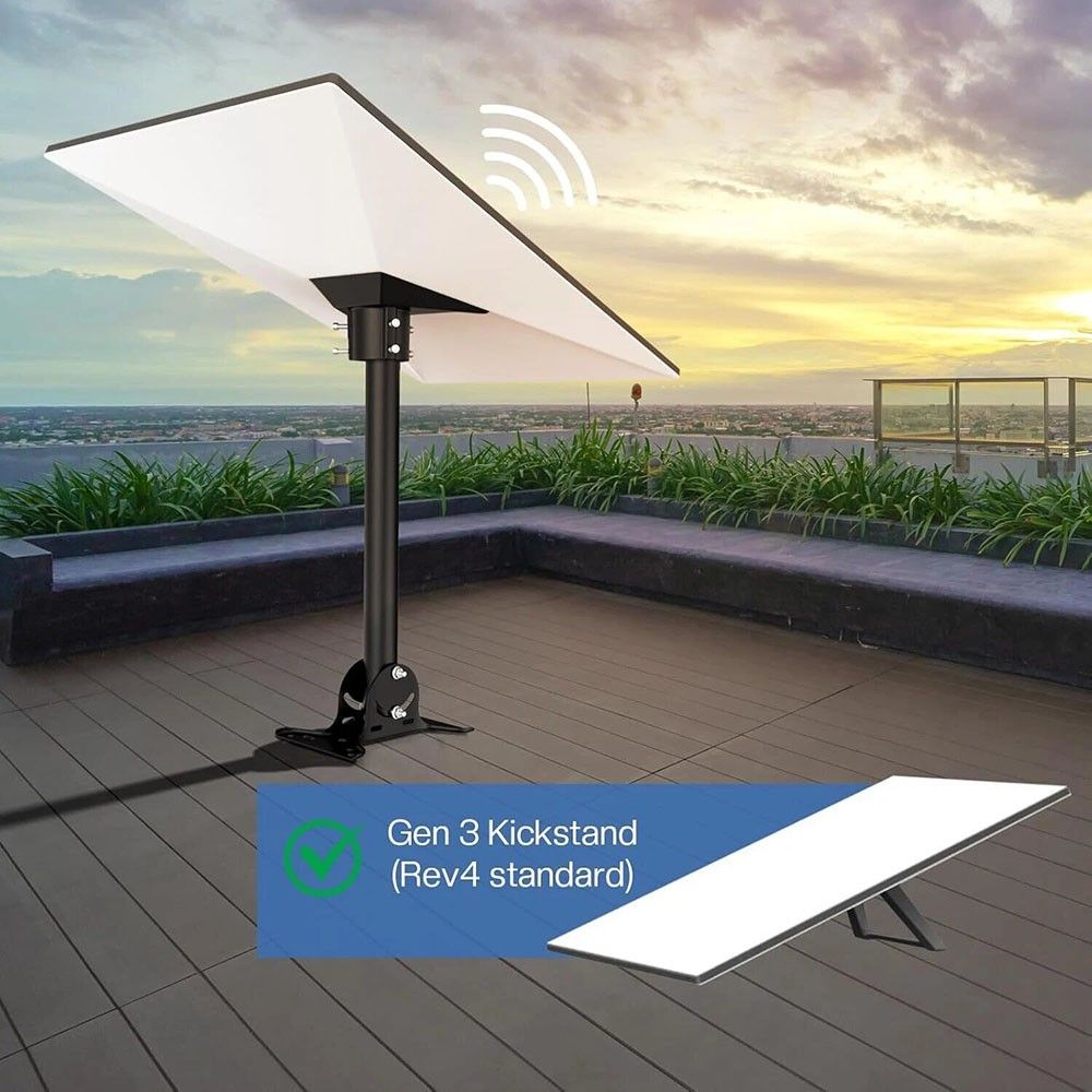For Starlink Gen 3 Mount Mounting Kit Heavy Duty Roof &Wall 180° Adjustable Pole