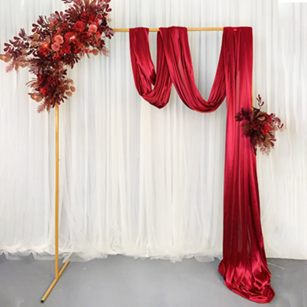 Gold Square Wedding Arch Flower Backdrop Display Stand 2.2M