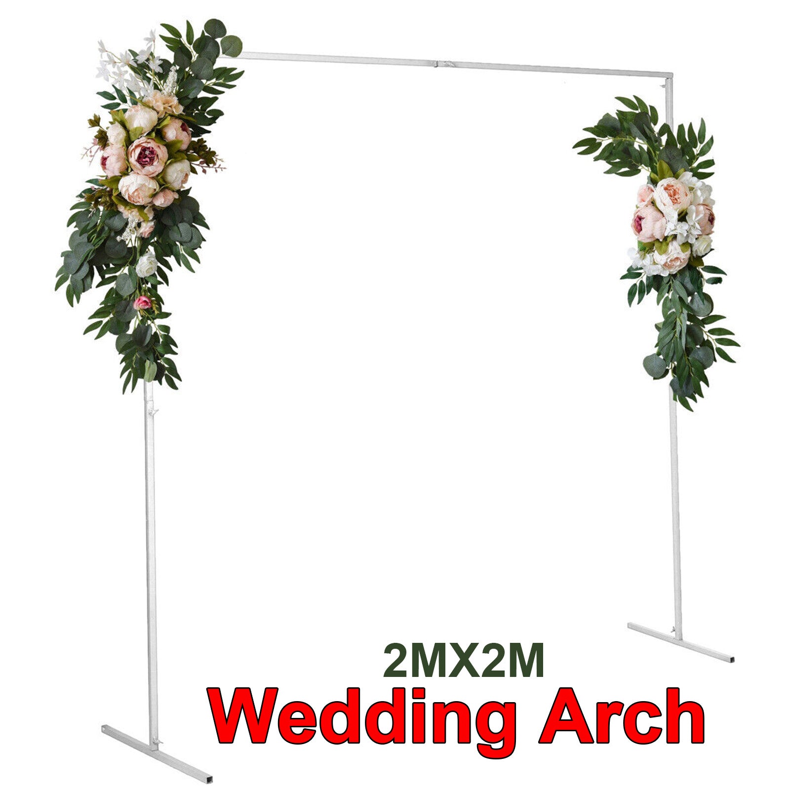 Durable White Wedding Arch Flower Stand 2.2M Iron