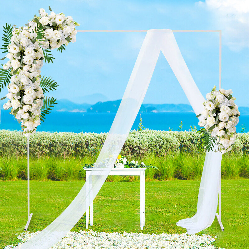 Durable White Wedding Arch Flower Stand 2.2M Iron