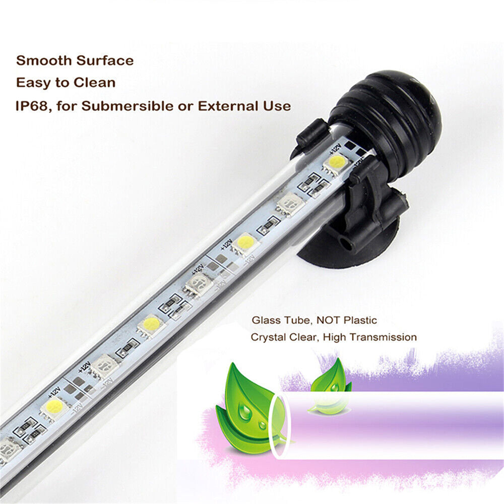 Submersible 21 LED Aquarium Light Bar Lamp, 38cm, Waterproof